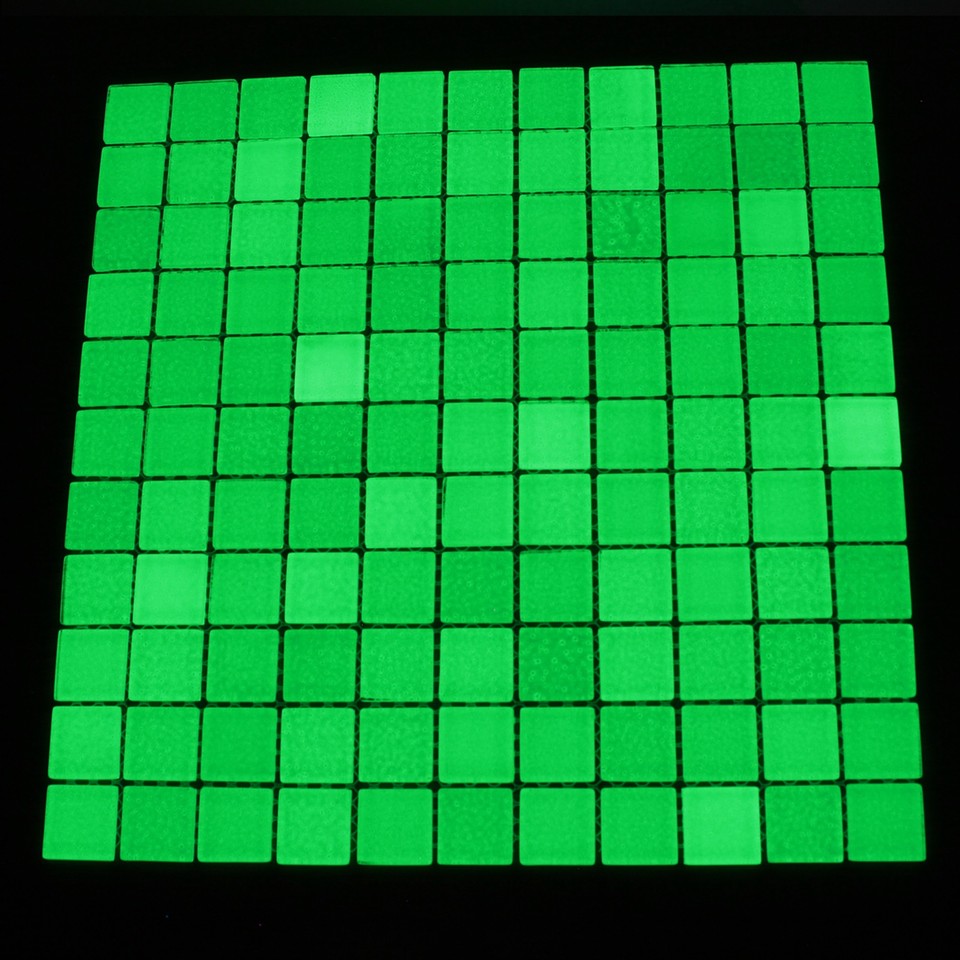 Mozaic fosforescent verde pentru decor glow in the dark, 30x30 cm