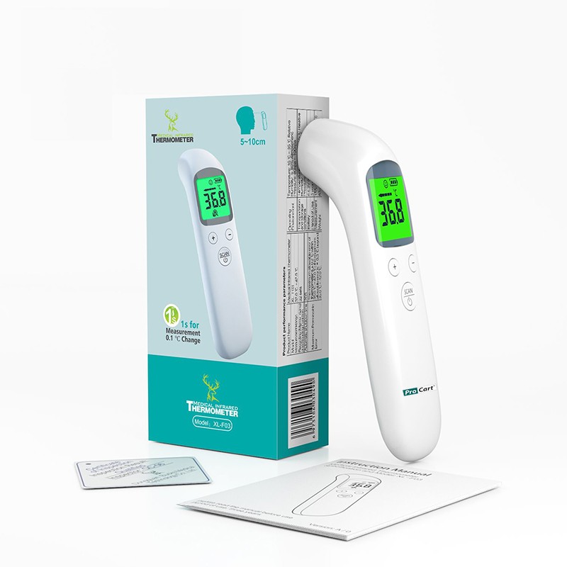 Termometru digital non contact led, corp si suprafete, cu infrarosu, dispozitiv medical, memorie, alarma