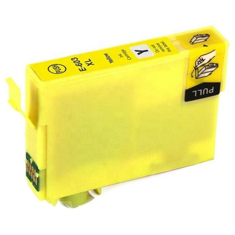 Cartus inkjet compatibil 603xl, bk/c/y/m pentru epson, capacitate mare culoare galben