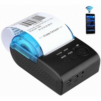 Imprimanta termica portabila bluetooth, 58mm, rola xl , windows, android, ios, usb, com