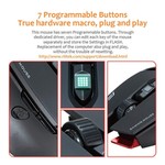 Mouse gaming optic 12000 dpi, cu fir, 7 butoane, usb, led rgb, rii