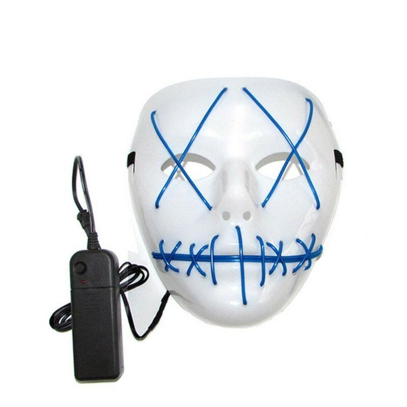Masca horror purge luminoasa, 3 moduri iluminare, unisex, marime universala