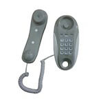 Telefon fix, cu fir, tastatura mare, montare pe perete, functii reapelare, mute, silentios culoare alb