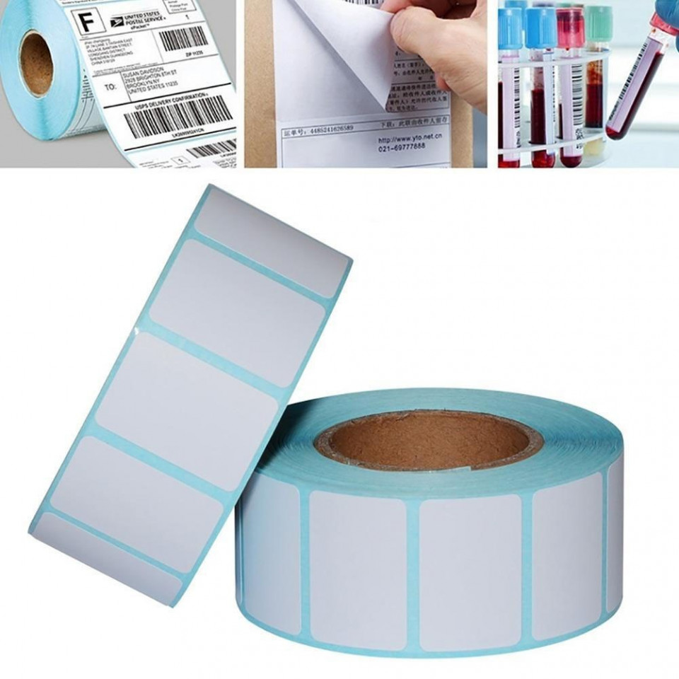 Etichete autoadezive direct termice, albe, 35x25 mm, rola 800 etichete