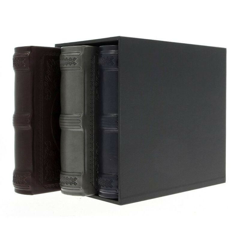 Set 3 albume foto 10x15, elegant, 600 poze, piele ecologica, cutie decorativa lemn