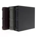 Set 3 albume foto 10x15, elegant, 600 poze, piele ecologica, cutie decorativa lemn