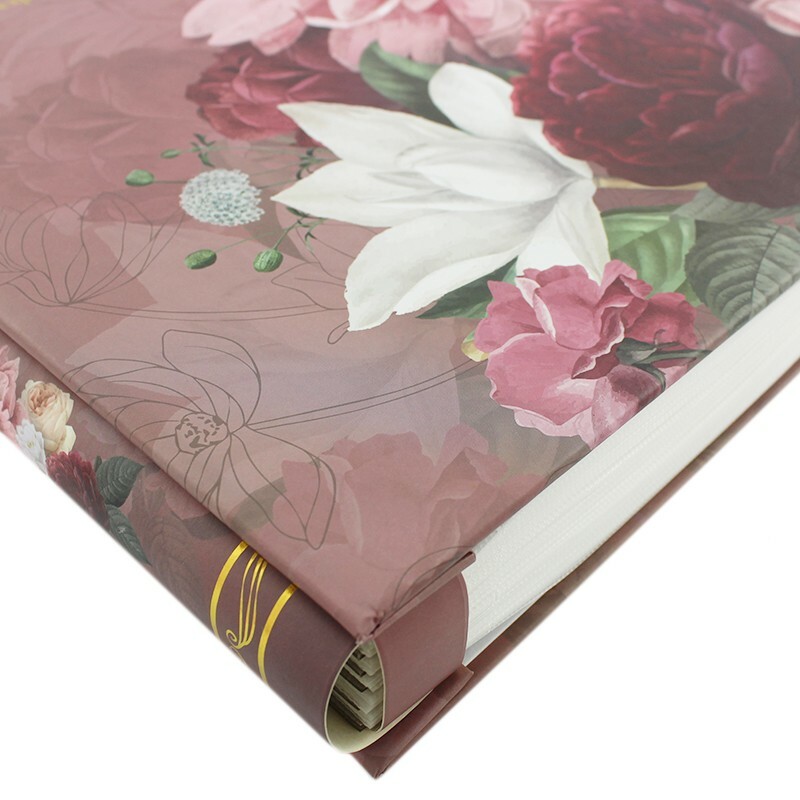 Album foto peonies flowers format 10x15, 500 fotografii, 31x35 cm culoare roz
