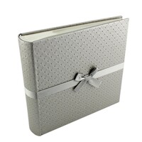 Album foto unique satin 10x15, 200 poze, piele ecologica, panglica satinata, spatiu notite culoare gri