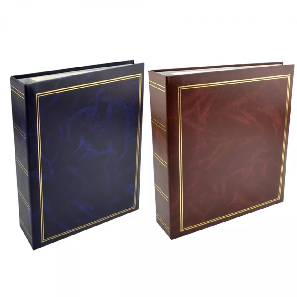 Album foto classic 23x28 cm, 50 pagini albe autoadezive, tip caiet mecanic culoare albastru