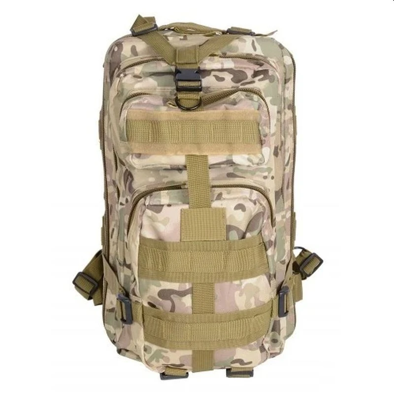 Rucsac camuflaj, 2 compartimente, 2 buzunare, impermeabil, inchidere cu fermoar