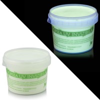 Vopsea invizibila fluorescenta reactiva uv, transparenta verde recipient 750 g