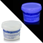 Vopsea invizibila fluorescenta reactiva uv, transparenta albastra recipient 100 g