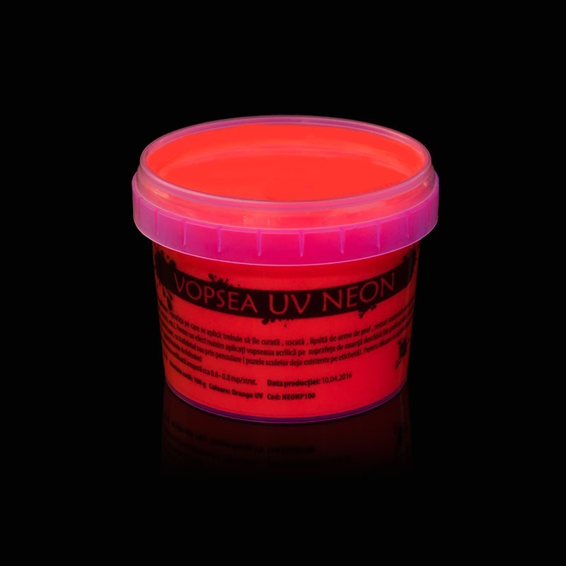Vopsea uv neon portocalie recipient 100 g