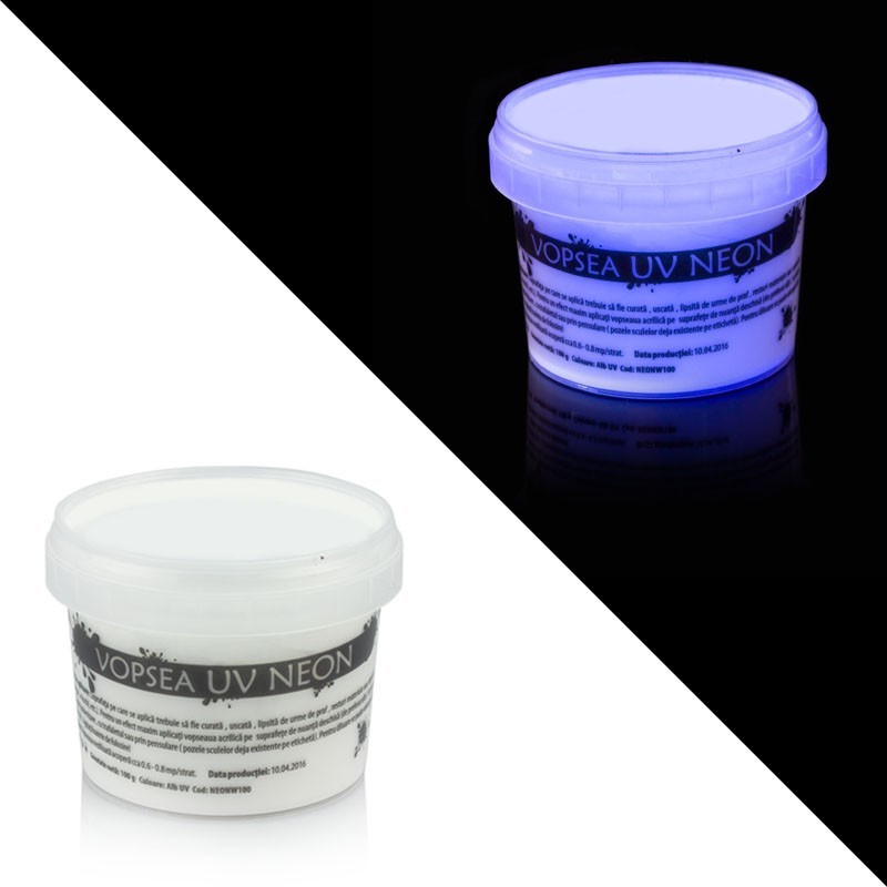 Vopsea uv neon alba recipient 100 g