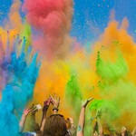 Set 6 culori pudra neon uv holi 100gr