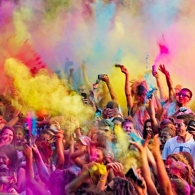 Set 6 culori pudra neon uv holi 100gr