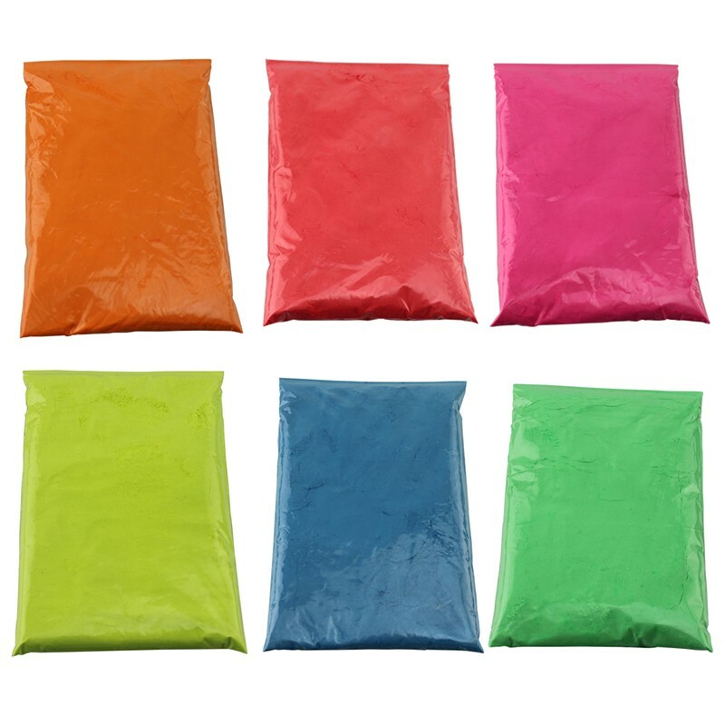 Set 6 culori pudra neon uv holi 100gr