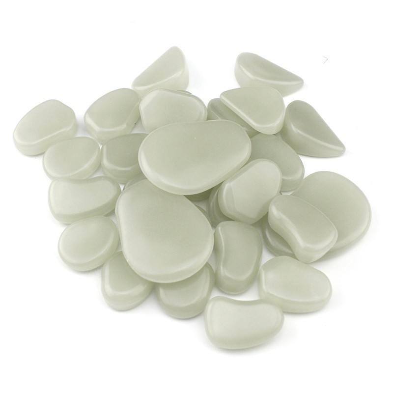 Pietricele fosforescente glow in the dark decorative, translucide care lumineaza turcoaz cantitate 100 gr