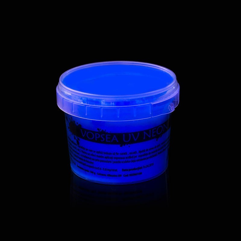 Vopsea uv neon colorata, set 6 nuante recipient 750 g