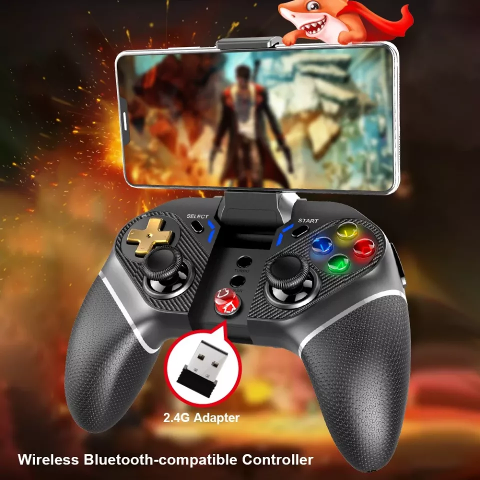 Gamepad controller wireless gold warrior 2.4g, android si ios, suport smartphone 6 inch