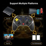 Gamepad controller wireless gold warrior 2.4g, android si ios, suport smartphone 6 inch