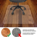 Covoras protectie pardoseala,140x100 cm, transparent, aspect mat, grosime 0.5 mm, pvc