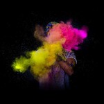 Set 6 culori pudra neon uv holi 100gr
