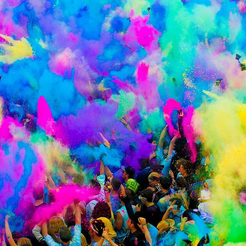 Set 6 culori pudra neon uv holi 100gr