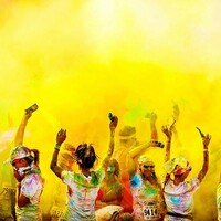 Pudra neon uv holi pachet 100 grame culoare galben uv