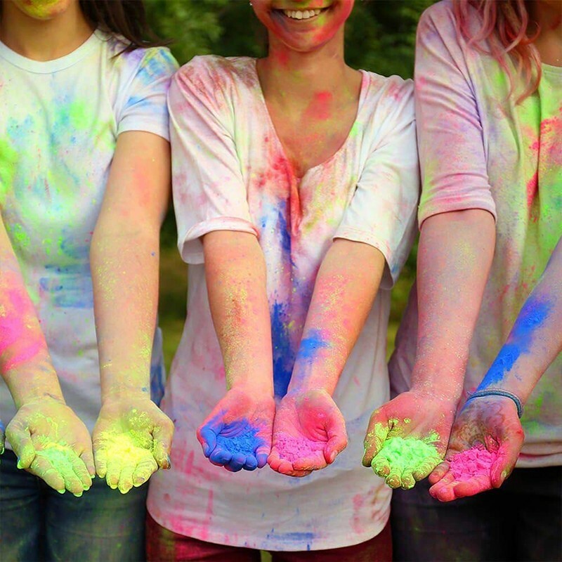Pudra neon uv holi pachet 100 grame culoare galben uv