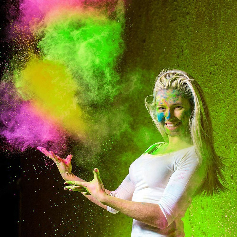 Pudra neon uv holi pachet 100 grame culoare galben uv