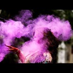 Set 5 culori pudra neon uv holi, 100gr/culoare