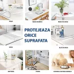 Protectie pvc pentru birou, mobilier, 1.5 mm grosime, 120x90 cm, transparenta