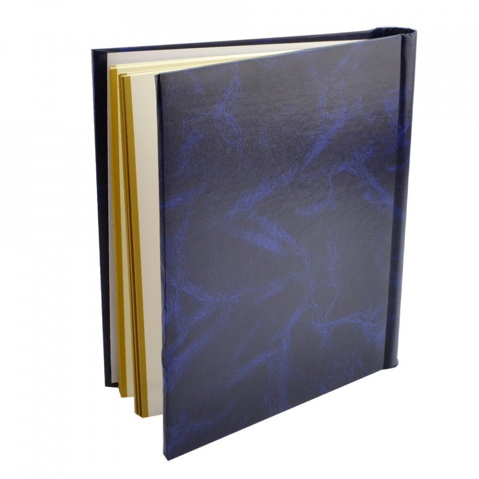 Album foto clasic, 10 file autoadezive, tip carte, spatiu notite, format 9x13, 10x15, pagini cartonate, dimensiune 25x29 cm culoare albastru