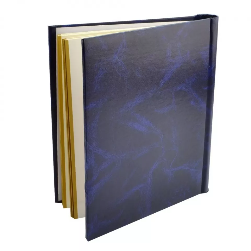 Album foto clasic, 10 file autoadezive, tip carte, spatiu notite, format 9x13, 10x15, pagini cartonate, dimensiune 25x29 cm culoare albastru