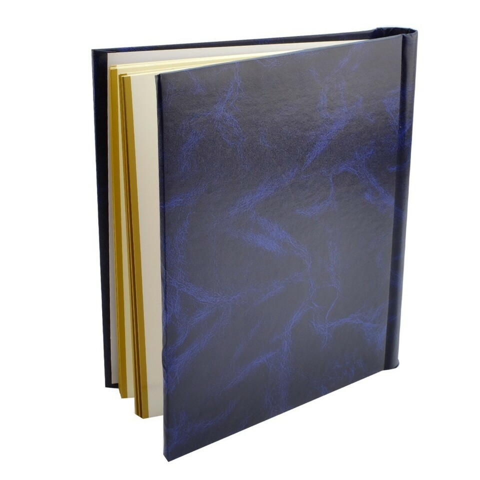 Album foto clasic, 10 file autoadezive, tip carte, spatiu notite, format 9x13, 10x15, pagini cartonate, dimensiune 25x29 cm culoare albastru