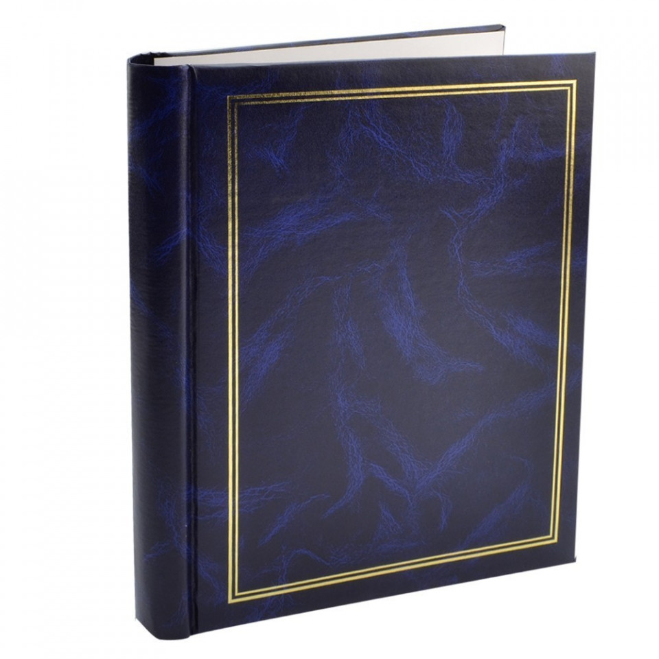 Album foto clasic, 10 file autoadezive, tip carte, spatiu notite, format 9x13, 10x15, pagini cartonate, dimensiune 25x29 cm culoare albastru