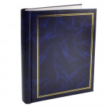 Album foto clasic, 10 file autoadezive, tip carte, spatiu notite, format 9x13, 10x15, pagini cartonate, dimensiune 25x29 cm culoare albastru