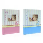 Album foto baby born book, 100 fotografii 10x15 cm, coperta personalizabila, spatiu notite culoare albastru