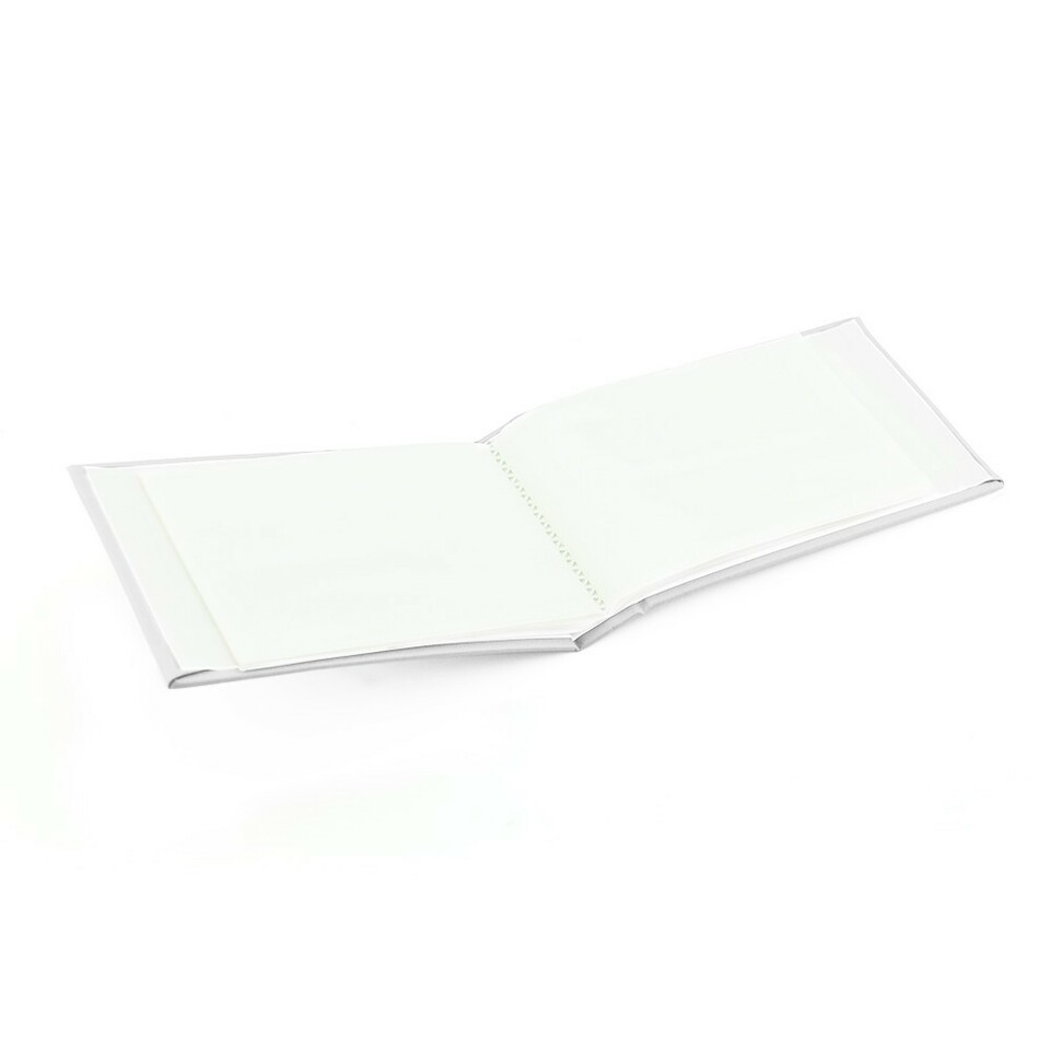 Album foto soft touch book, tip carte, 10x15, 36 fotografii, 18 file, piele ecologica culoare alb