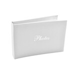 Album foto soft touch book, tip carte, 10x15, 36 fotografii, 18 file, piele ecologica culoare alb