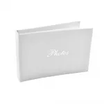 Album foto soft touch book, tip carte, 10x15, 36 fotografii, 18 file, piele ecologica culoare alb