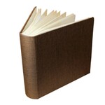 Album foto canvas book, capacitate 200 poze, format 10x15 cm, spatiu notite culoare maro