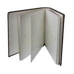 Album foto canvas book, capacitate 200 poze, format 10x15 cm, spatiu notite culoare maro