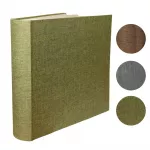 Album foto canvas book, capacitate 200 poze, format 10x15 cm, spatiu notite culoare gri