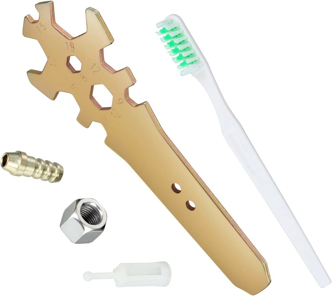 Pistol de vopsit cu aer comprimat, capacitate 600 ml, presiune reglabila, duza 1.4, recipient vopsea 10x15 cm