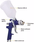 Pistol de vopsit cu aer comprimat, capacitate 600 ml, presiune reglabila, duza 1.4, recipient vopsea 10x15 cm