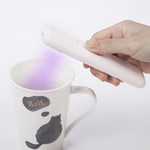 Sterilizator 6 led-uri uvc portabil pentru obiecte, temporizator, lampa tip bagheta, reincarcabil usb, 400mah, 15x3.8 cm