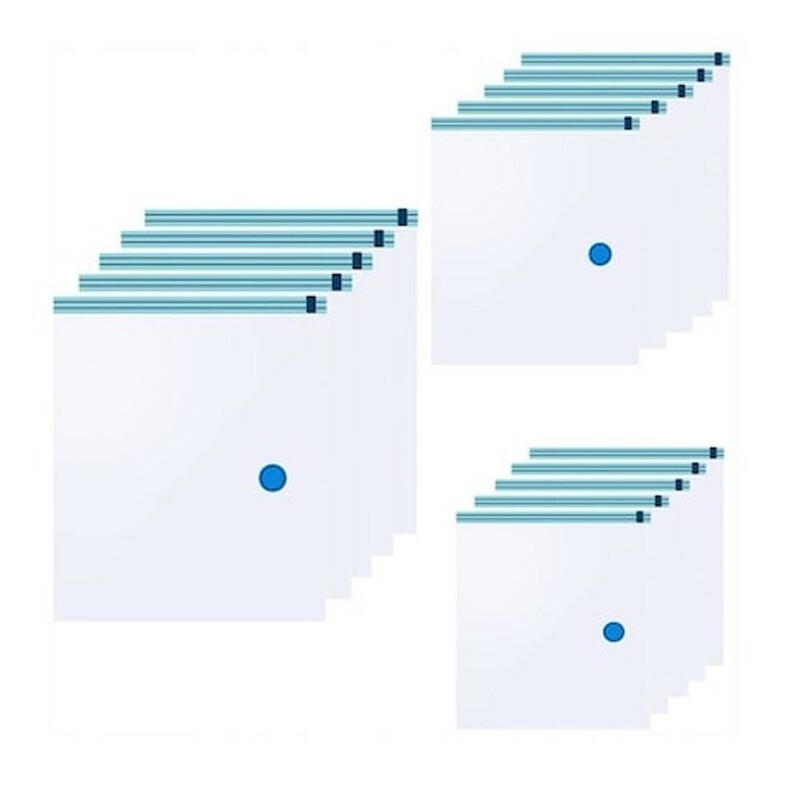 Saci pentru vidat, reutilizabili, 3 dimensiuni, transparenti, set 15 bucati