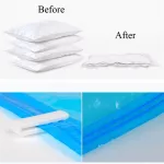 Sac pentru vidat transparent, reutilizabil, 80 x 110 cm, inchidere glisor